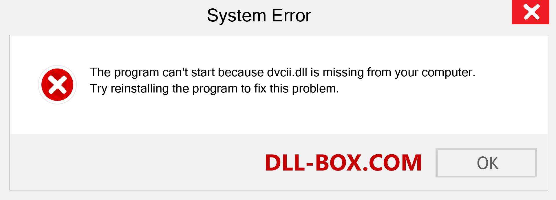  dvcii.dll file is missing?. Download for Windows 7, 8, 10 - Fix  dvcii dll Missing Error on Windows, photos, images